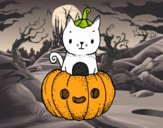 Un gatito de Halloween