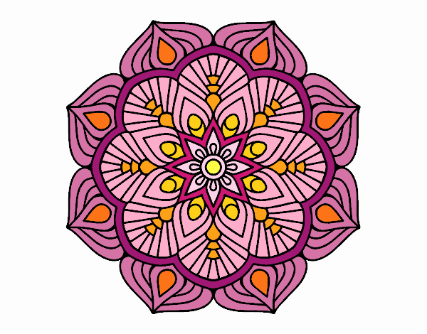 Un mandala de flor oriental