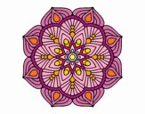 Un mandala de flor oriental