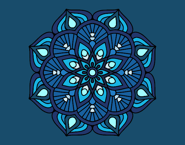 Un mandala de flor oriental