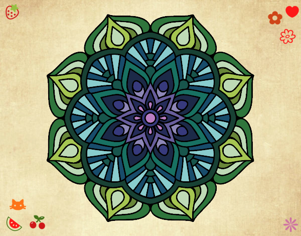 Un mandala de flor oriental