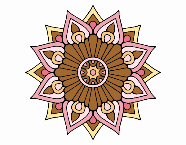 Un mandala destello floral