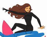 Barbie surfeando