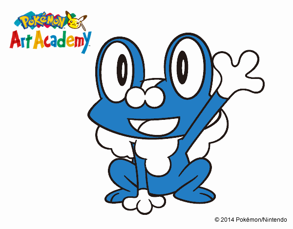 Froakie saludando