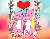 Gatitos enamorados