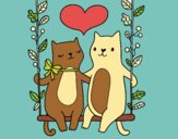 Gatitos enamorados