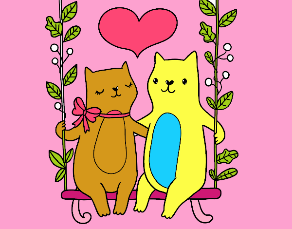 Gatitos enamorados