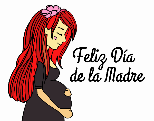 Mamá embarazada en el día de la madre