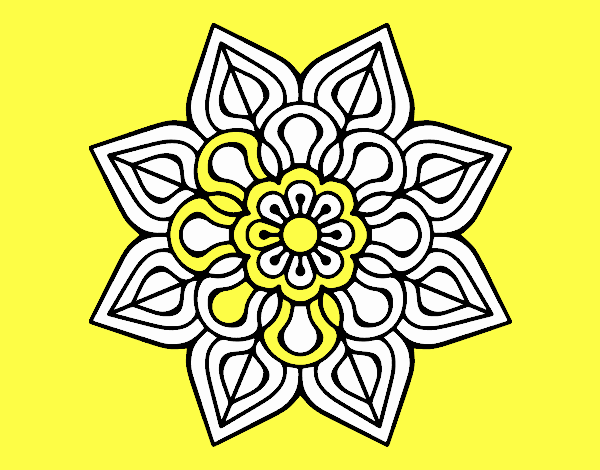 Mandala de flor sencilla