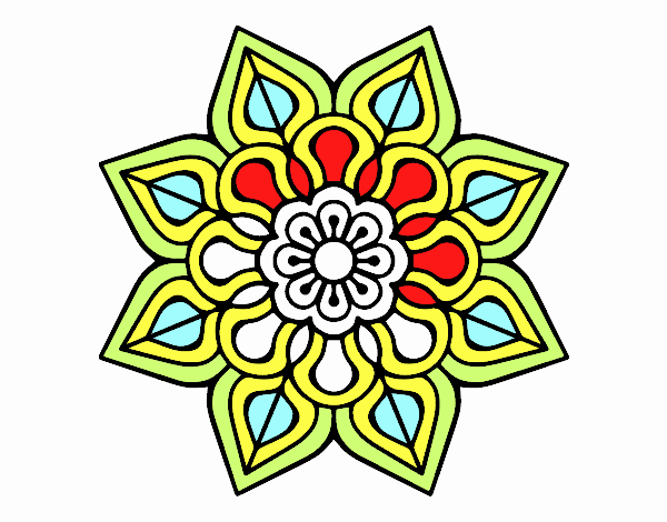 Mandala de flor sencilla