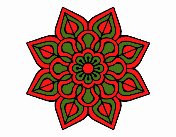 Mandala de flor sencilla