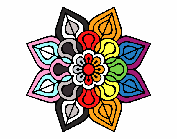 Mandala de flor sencilla