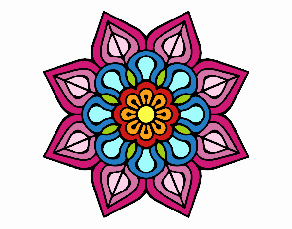 Mandala de flor sencilla