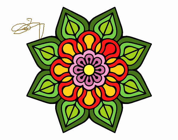 Mandala de flor sencilla