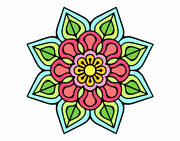 Mandala de flor sencilla