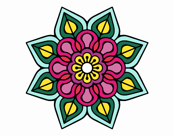 Mandala de flor sencilla