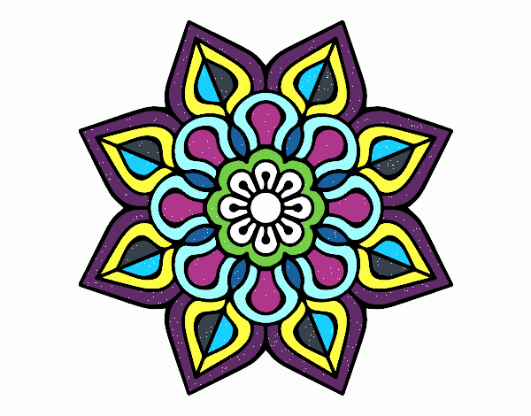 Mandala de flor sencilla