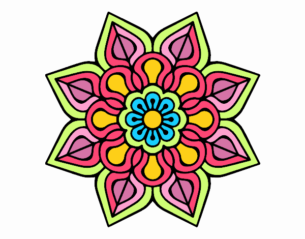 Mandala de flor sencilla