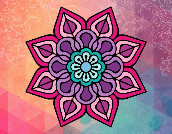 Mandala de flor sencilla