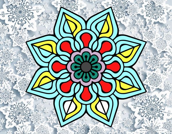 Mandala de flor sencilla