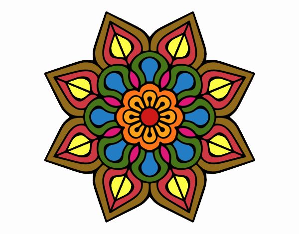 Mandala de flor sencilla