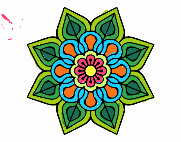 Mandala de flor sencilla