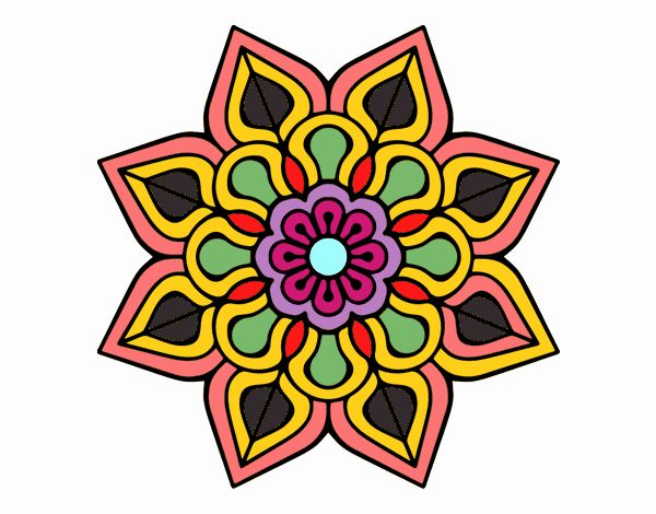 Mandala de flor sencilla