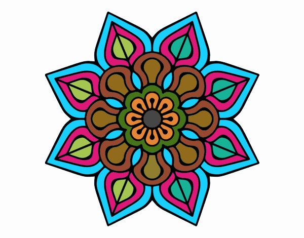 Mandala de flor sencilla