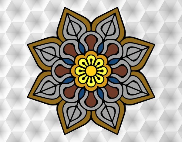 Mandala de flor sencilla