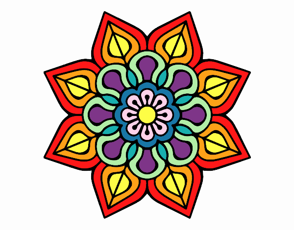 Mandala de flor sencilla