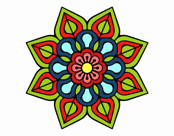 Mandala de flor sencilla