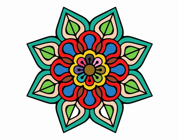 Mandala de flor sencilla