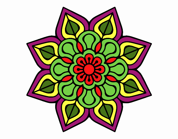 Mandala de flor sencilla