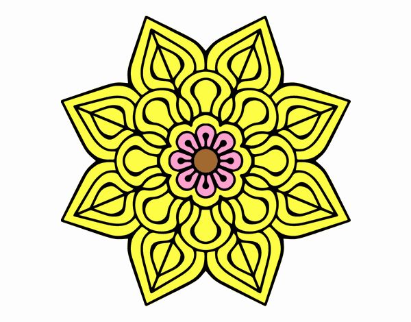 Mandala de flor sencilla