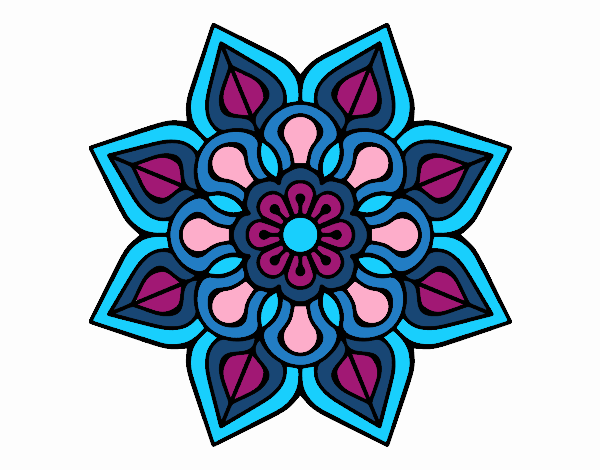 Mandala de flor sencilla