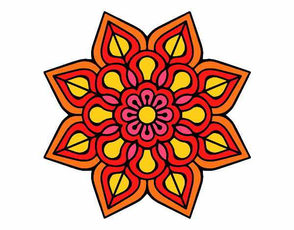 Mandala de flor sencilla