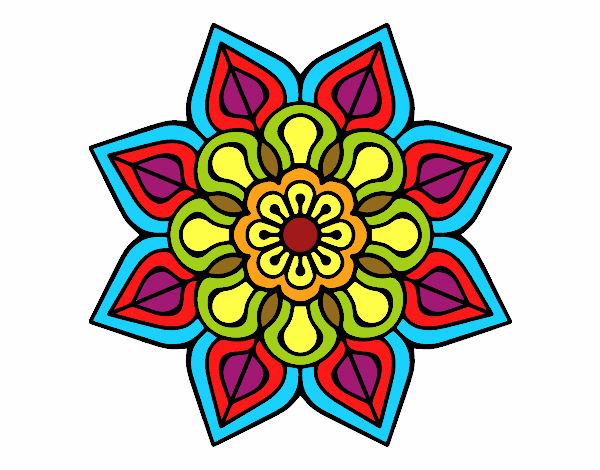 Mandala de flor sencilla