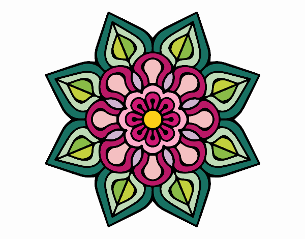 Mandala de flor sencilla