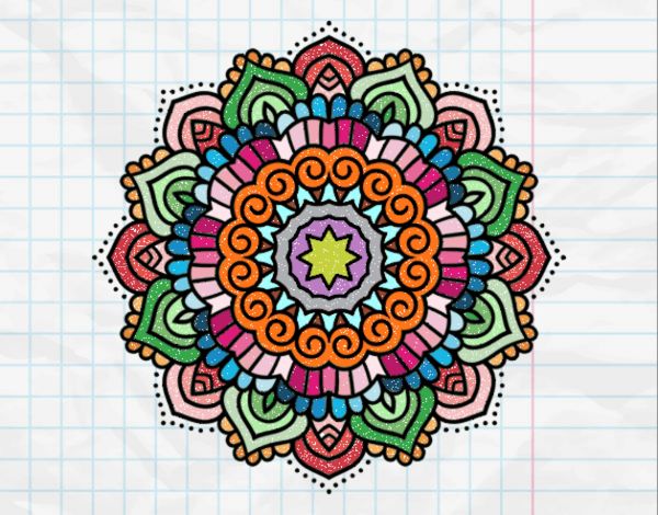 Mandala estrella decorada