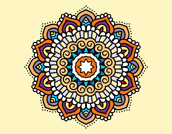 Mandala estrella decorada