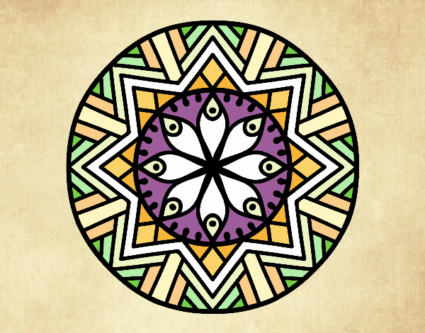 Mandala flor de bambú