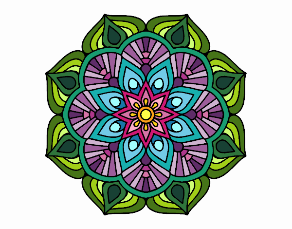 Un mandala de flor oriental