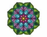 Un mandala de flor oriental