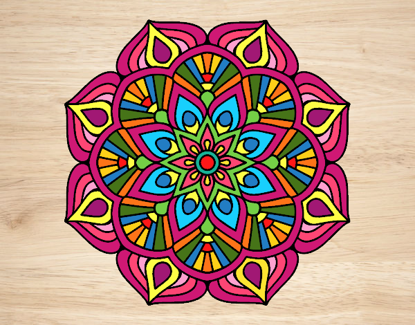 Un mandala de flor oriental