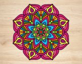 Un mandala de flor oriental