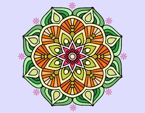 Un mandala de flor oriental