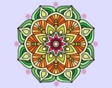 Un mandala de flor oriental