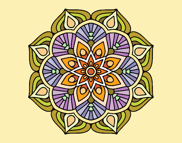 Un mandala de flor oriental