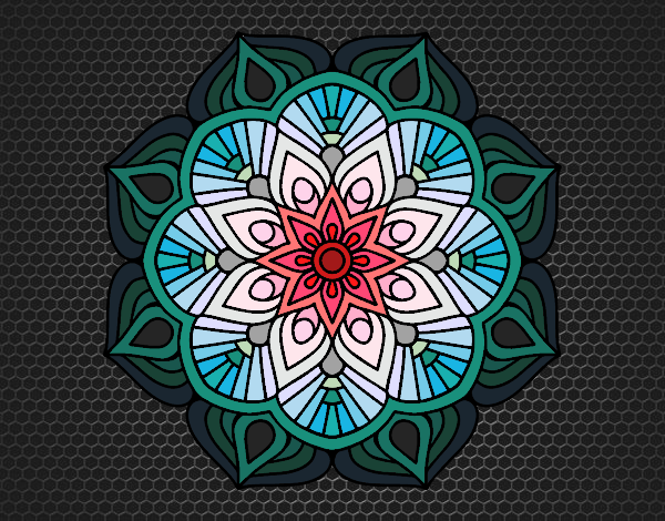 Un mandala de flor oriental