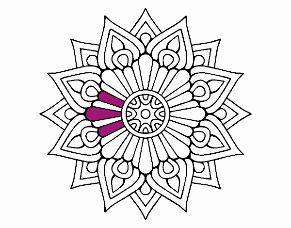 Un mandala destello floral